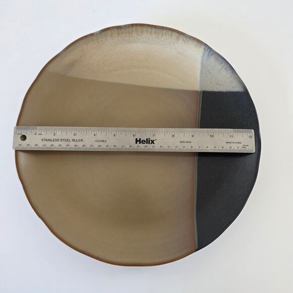 Sango Gold Dust Black Dinner Plate Round Two Tone Stoneware 12.5 in Replacement - Picture 6 of 8